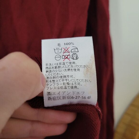 Pendleton Woollen Mills 100% Merino Wool Burgundy Turtleneck Soft M - Picture 7 of 7